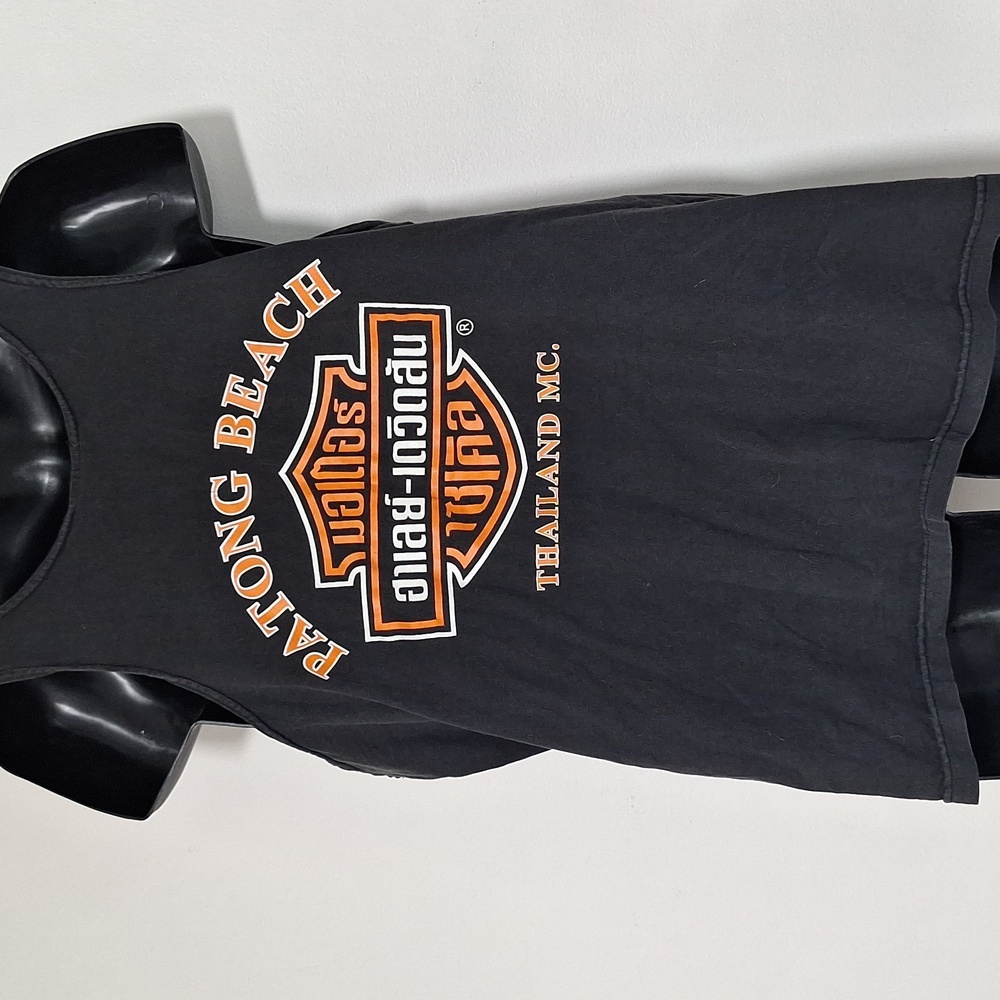 Black Tank Top with Flame Design From Thailand Motorcycle Club